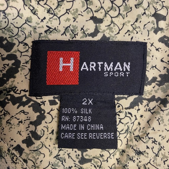 Hartman Sport SS BU 100% Silk Snake Skin Print Blouse Women’s Size 2X - Picture 3 of 3